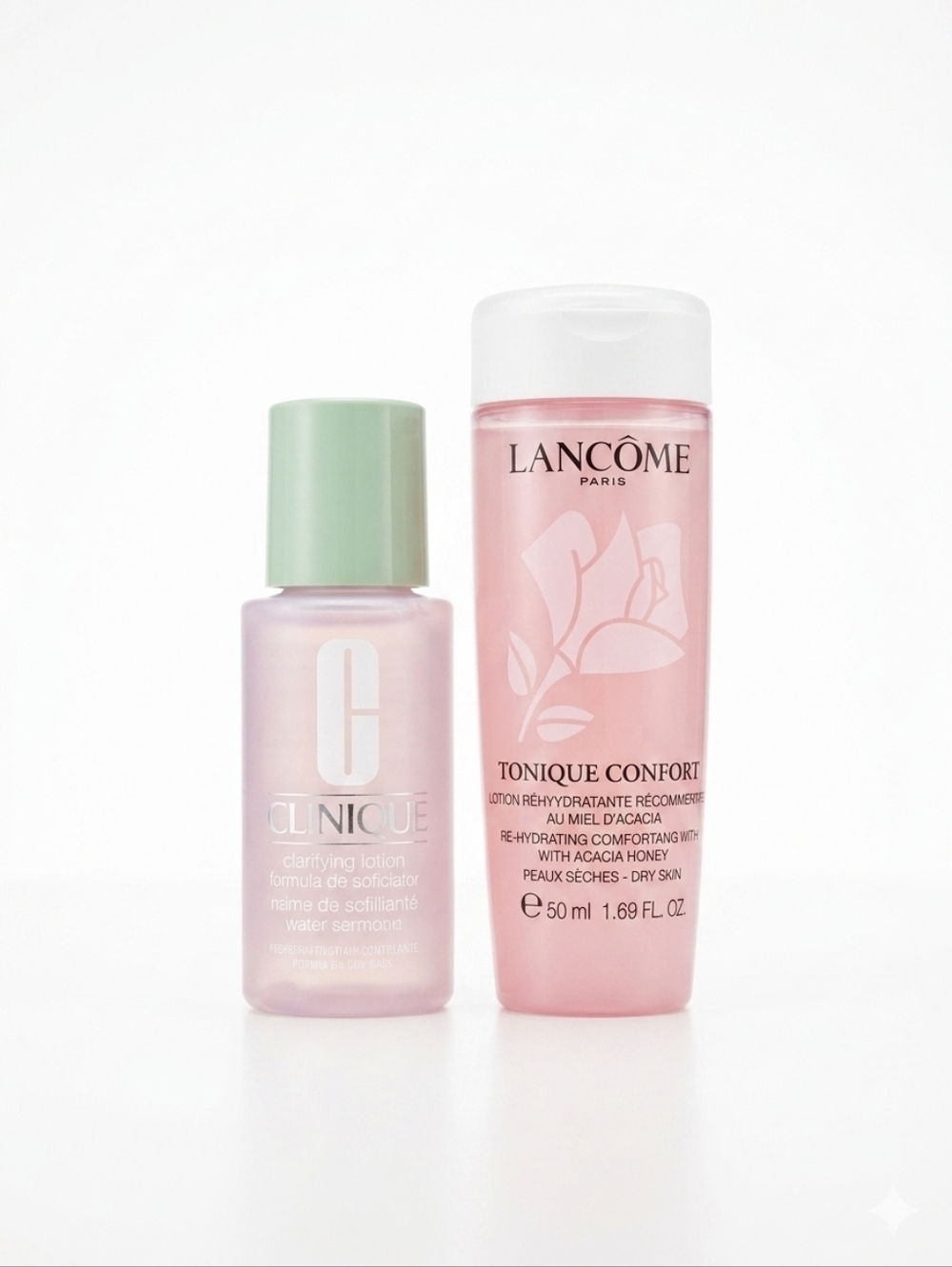 Lancome Tonique Confort & Clinique Clarifying Lotion 1.0 Travel Size Duo Set
